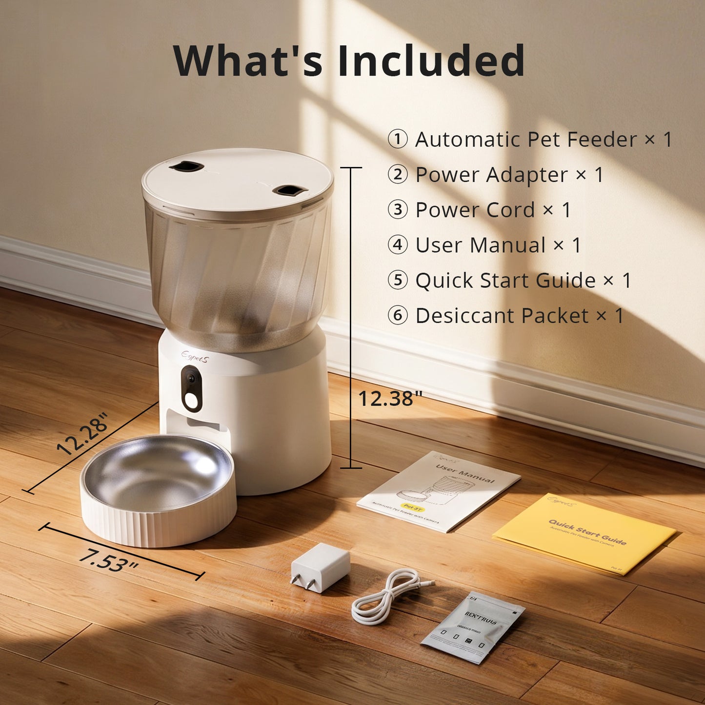 Automatic pet feeder with camera(Pet 3T)