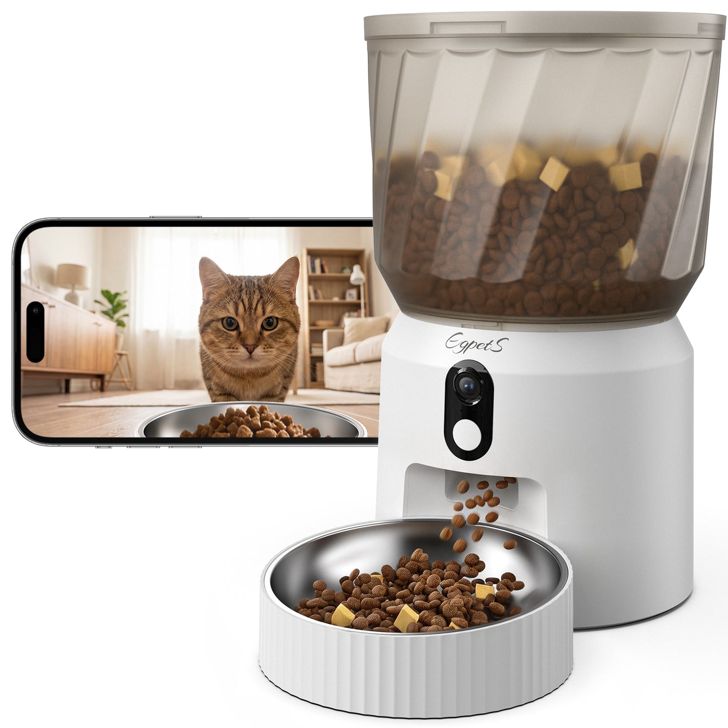 Automatic pet feeder with camera（Pet 3T）