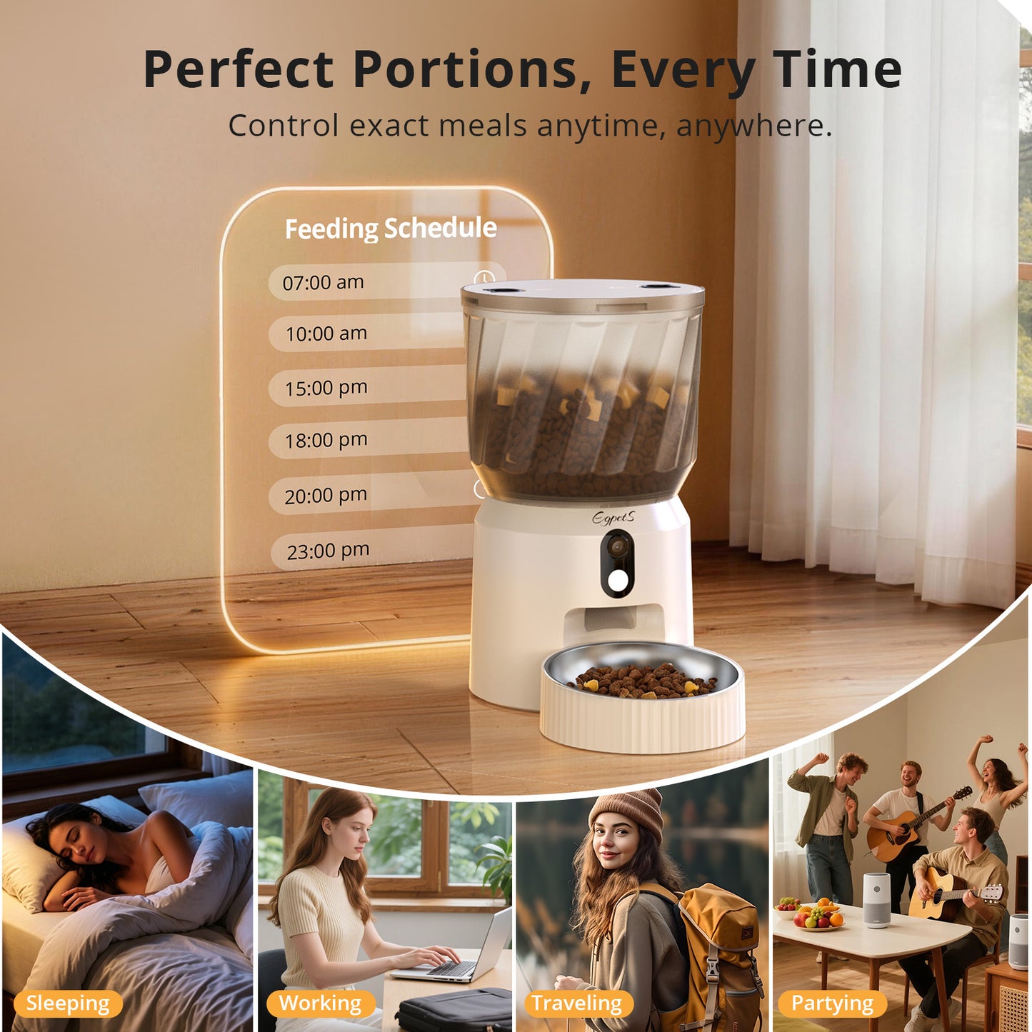 Automatic pet feeder with camera（Pet 3T）
