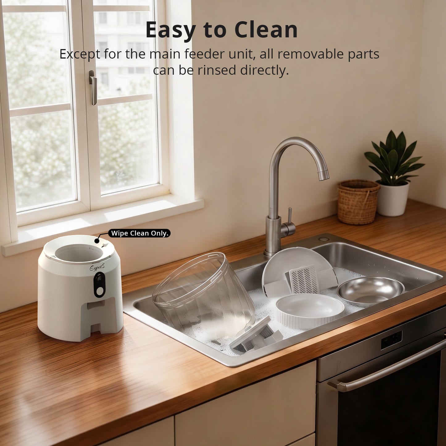 Automatic pet feeder with camera（Pet 3T）